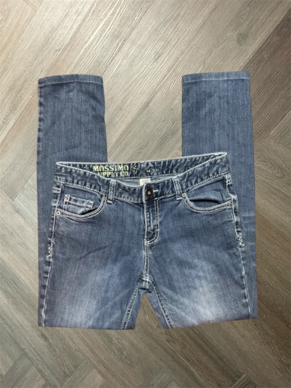 Mossimo Supply‎ Co Mid Rise Straight Leg Jeans Womens 11 Blue Denim Preppy Y2K